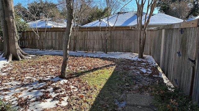 view of snowy yard