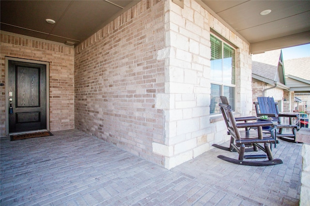 view of patio with covered porch