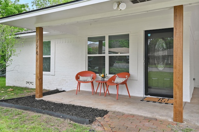 exterior space with covered porch