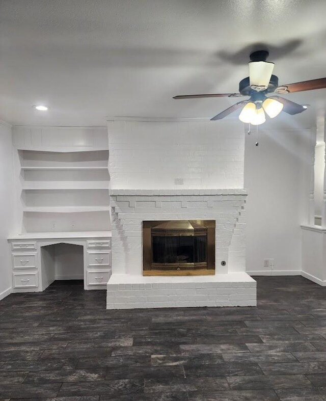 hall with dark wood-type flooring