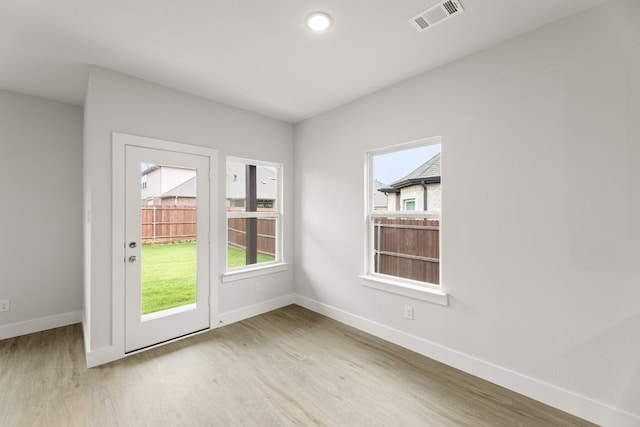 6721 Golden Grove Rd, Fort Worth, TX 76123 - doorway featuring light wood finished floors, healthy amount of natural light, baseboards, and recessed lighting