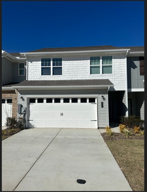 view of property featuring a garage