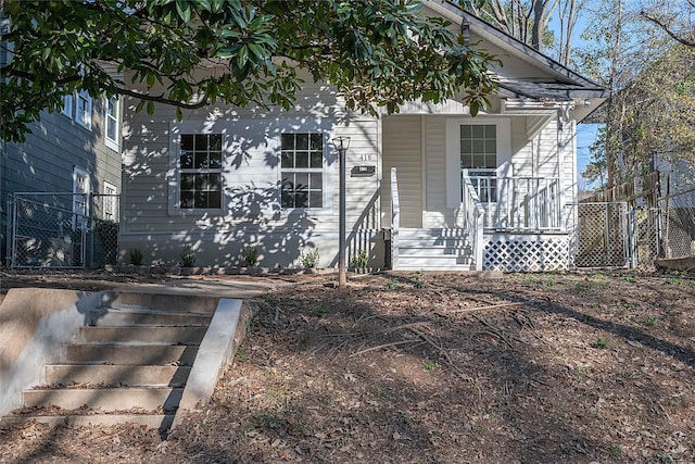 view of front of house with a porch