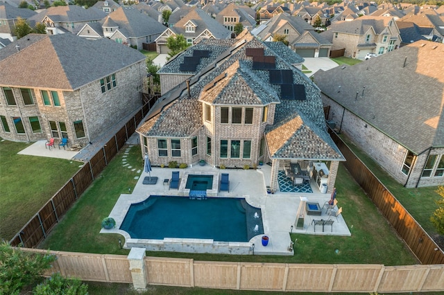 bird's eye view featuring a residential view