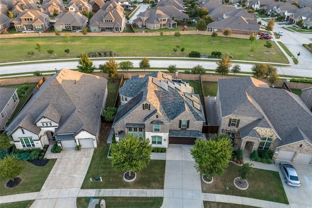 bird's eye view with a residential view