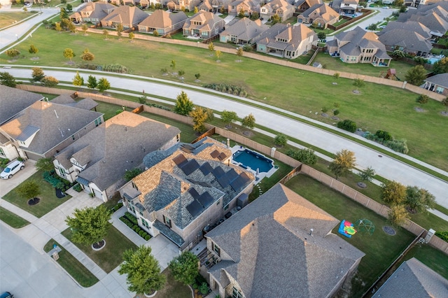 aerial view featuring a residential view