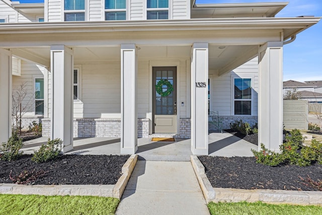 property entrance with a porch