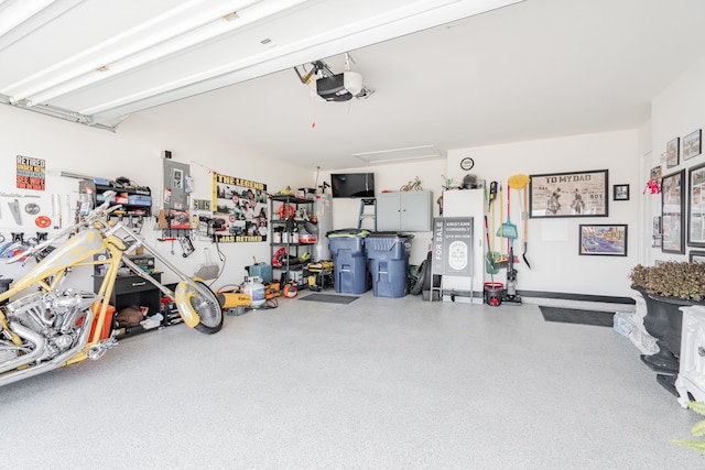 garage featuring a garage door opener