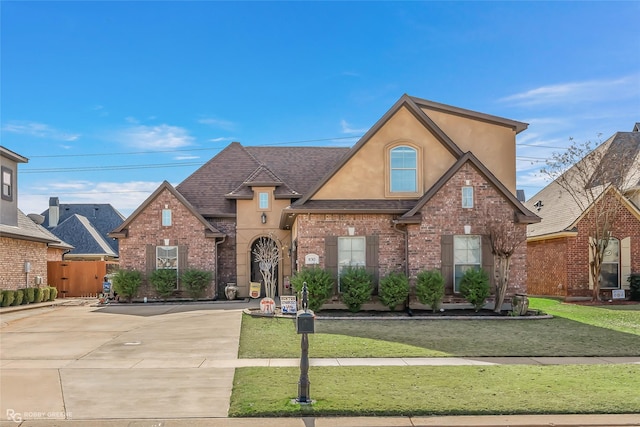 view of front of house with a front yard