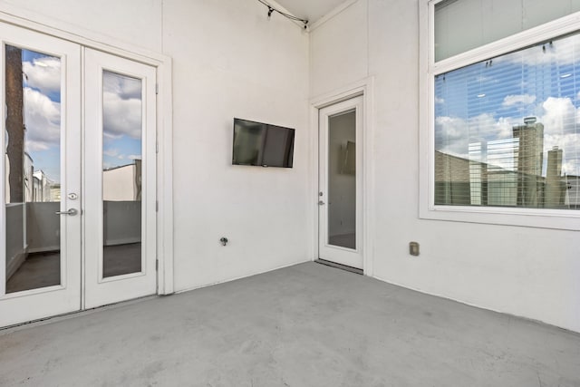 view of patio / terrace featuring french doors