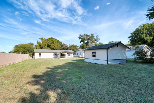 view of yard featuring a carport