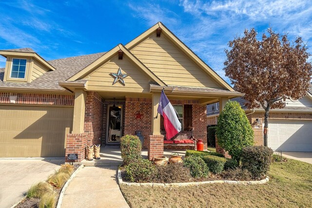 craftsman-style home featuring a garage