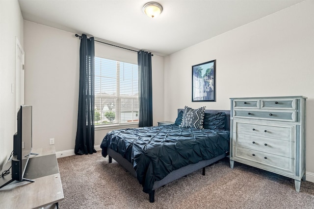 bedroom featuring carpet