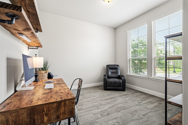 14872 Gladstone Dr, Aledo, TX 76008 - office space with baseboards and wood finished floors