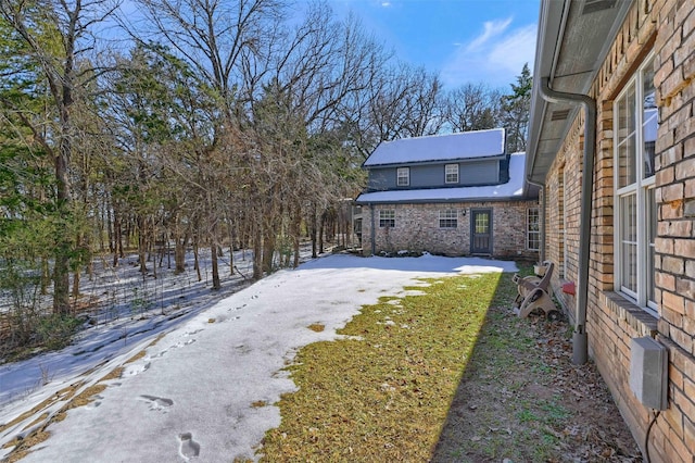 view of snowy yard