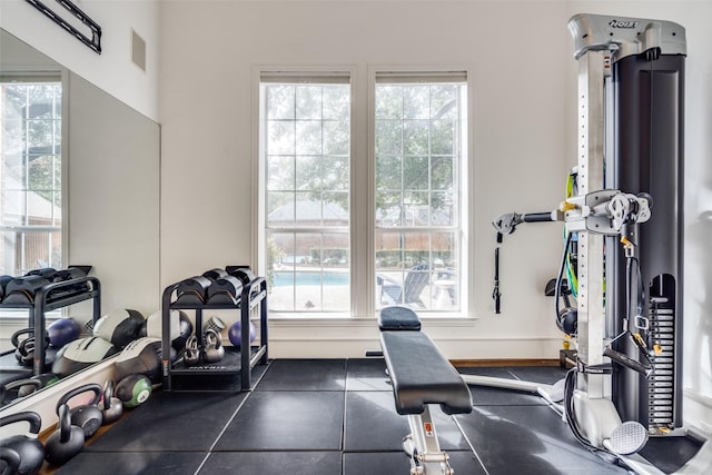 view of exercise room