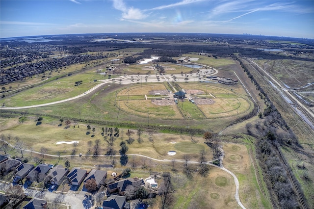 drone / aerial view with a rural view