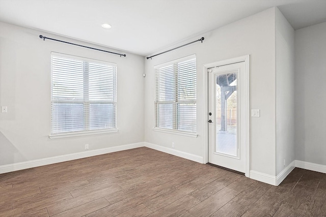 interior space featuring dark wood-type flooring