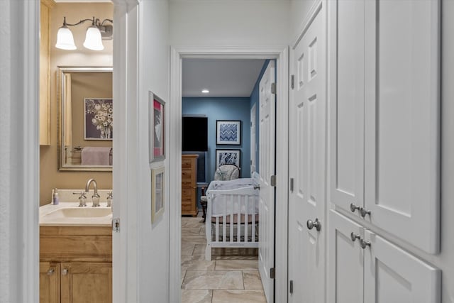 bathroom with vanity