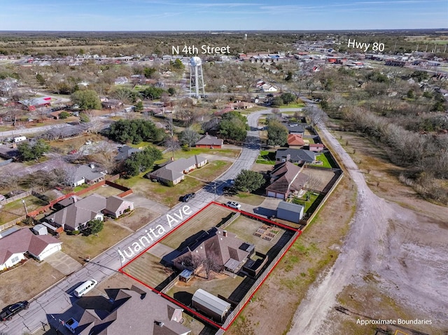 115 Juanita Ave, Wills Point, TX 75169 - aerial view of residential area featuring property boundaries highlighted