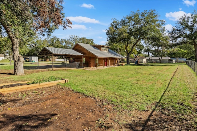 view of yard featuring a playground