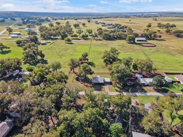 bird's eye view featuring a rural view