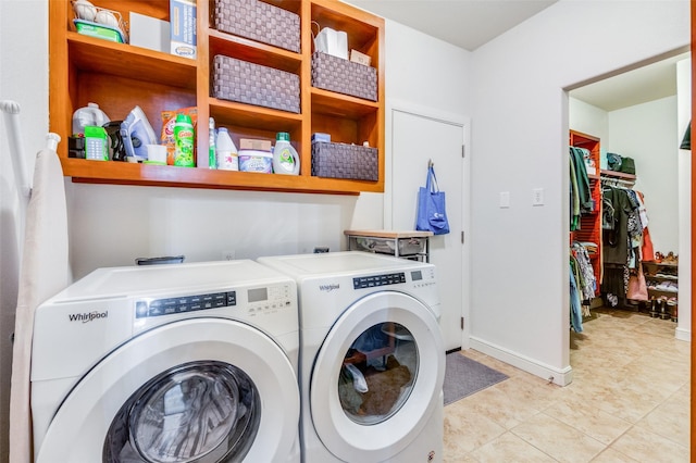 washroom featuring separate washer and dryer