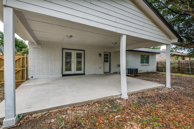 view of patio / terrace with french doors