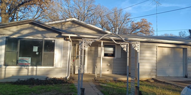 bungalow with a garage