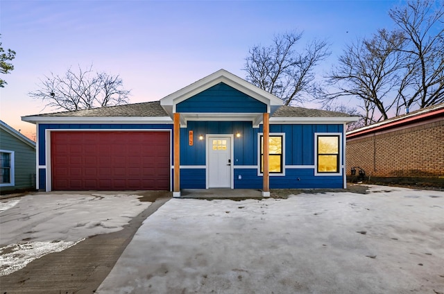 view of front of house featuring a garage