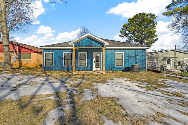 view of front of house featuring central AC