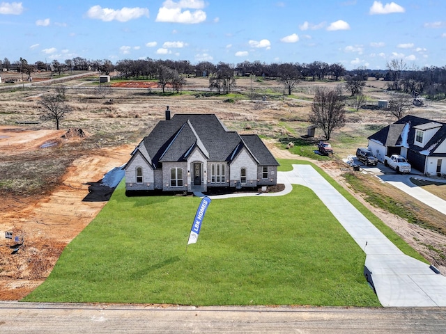 drone / aerial view with a rural view