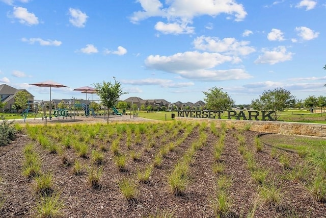 surrounding community featuring a playground