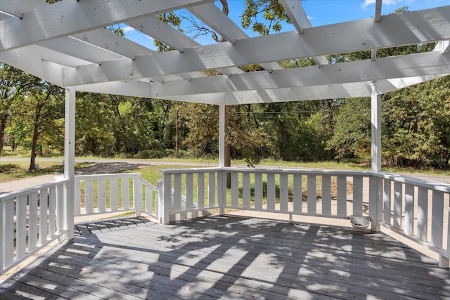 deck with a pergola