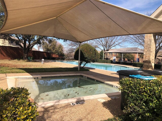 view of pool with a gazebo