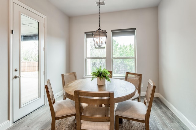 view of dining area