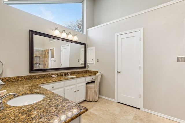 bathroom featuring vanity