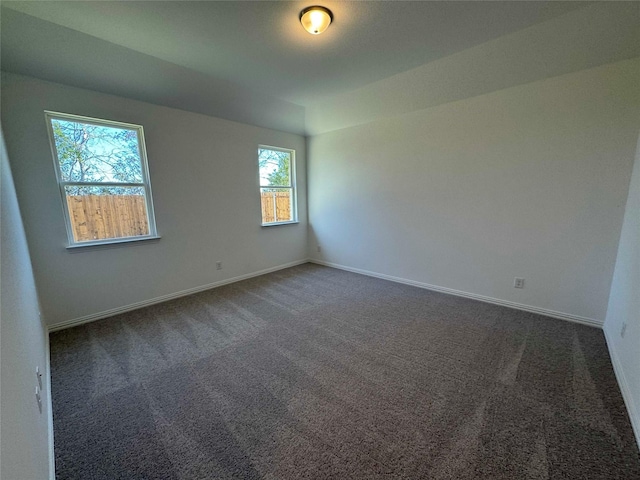 view of carpeted spare room