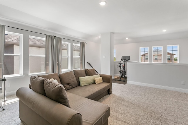 view of carpeted living room