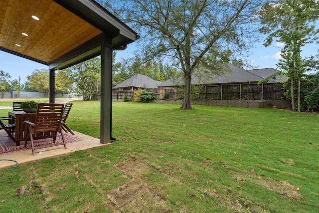 view of yard featuring a patio