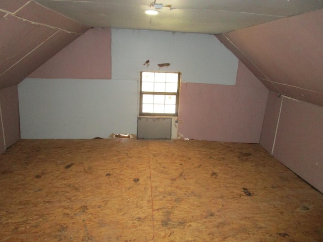 bonus room with lofted ceiling