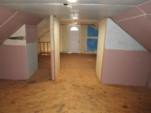 bonus room with lofted ceiling