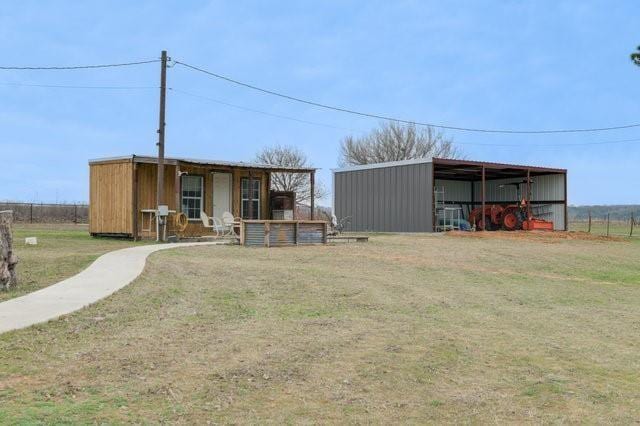 view of pole building featuring a detached carport