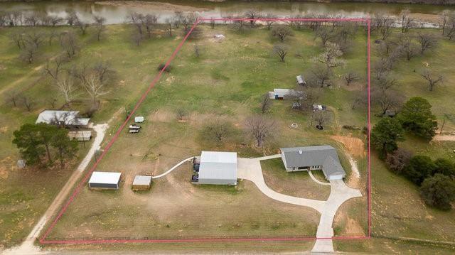 aerial view with a rural view