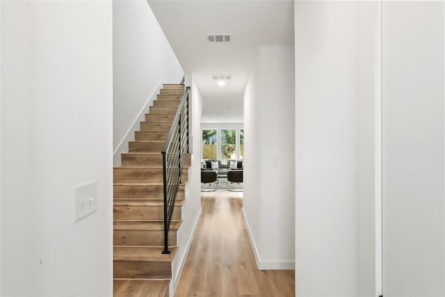 interior space with hardwood / wood-style floors