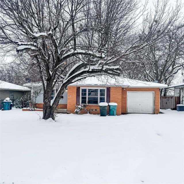 view of front of home featuring a garage