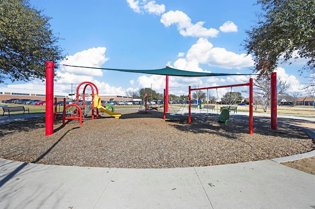 view of community jungle gym