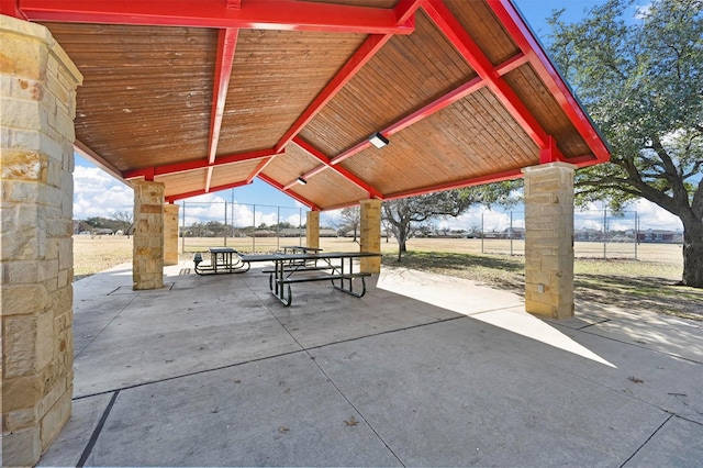 view of community featuring a gazebo