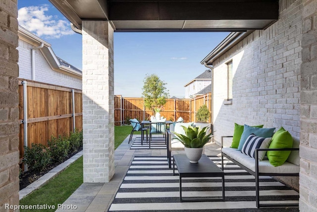 view of patio / terrace with outdoor lounge area