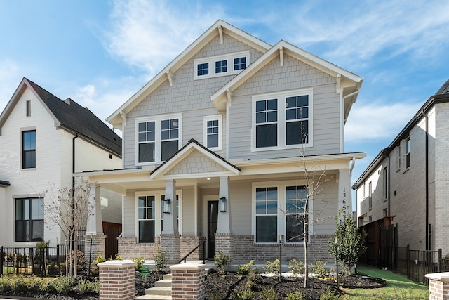 craftsman house featuring covered porch